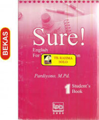 Image of SURE ! English For Writing Acquisition : 1 student's book